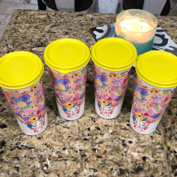 Tupperware Fanciful Floral Tumblers - Picture 2 of 6